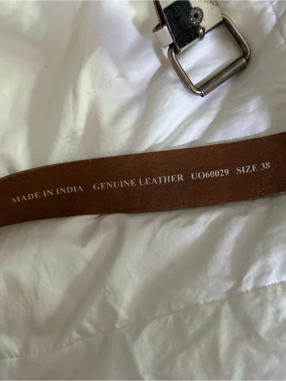 Checkerboard Leather Belt 38”